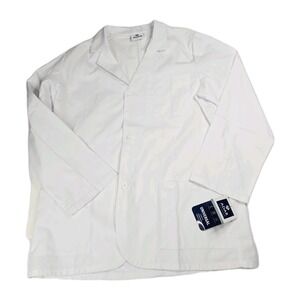 Adar Universal Unisex Classic Fit White‎ Lab Coat Medical Uniform Size L